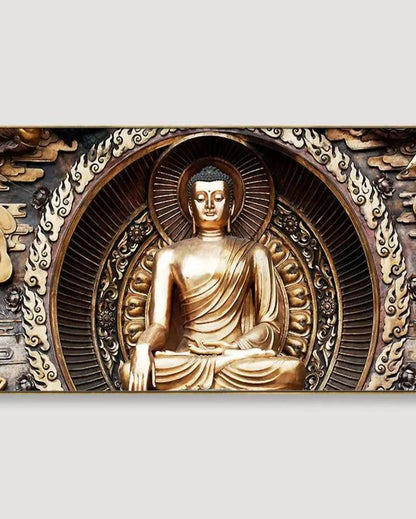 Classical Buddha Sculpture Spiritual Canvas Painting | 48 x 24 inches