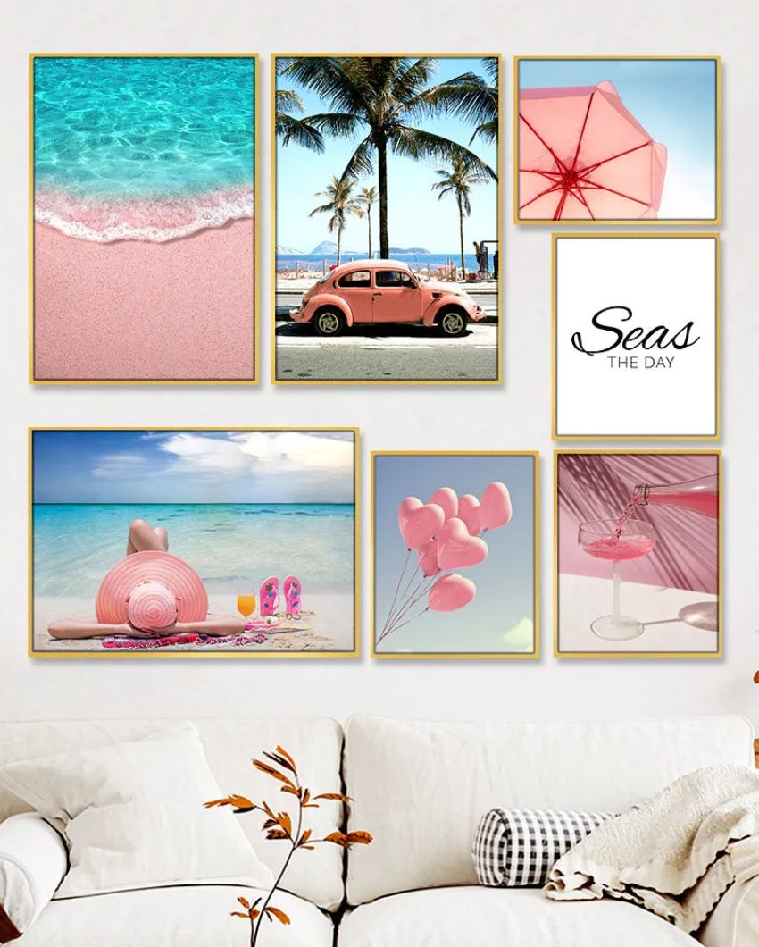 Holiday Beach Wall Frame | Set of 7