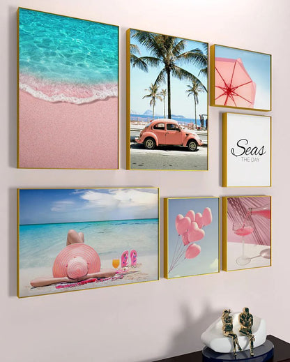 Holiday Beach Wall Frame | Set of 7