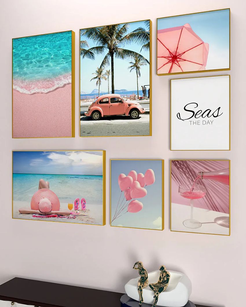 Holiday Beach Wall Frame | Set of 7