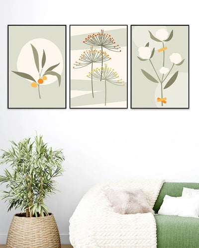 Dreamy Dandelions Green Floating Frames | Set of 3