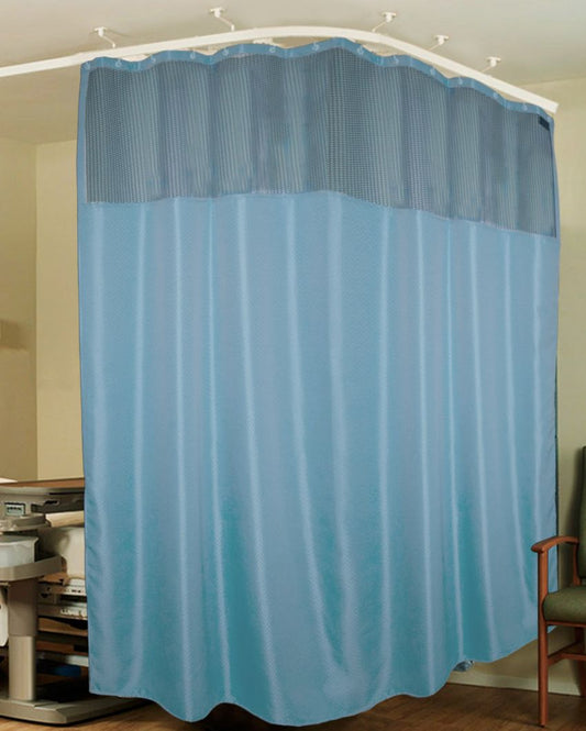 Simple Room & Clinic Partition Polyester Curtains With 36 Metal Eyelets | 18 X 7 Ft
