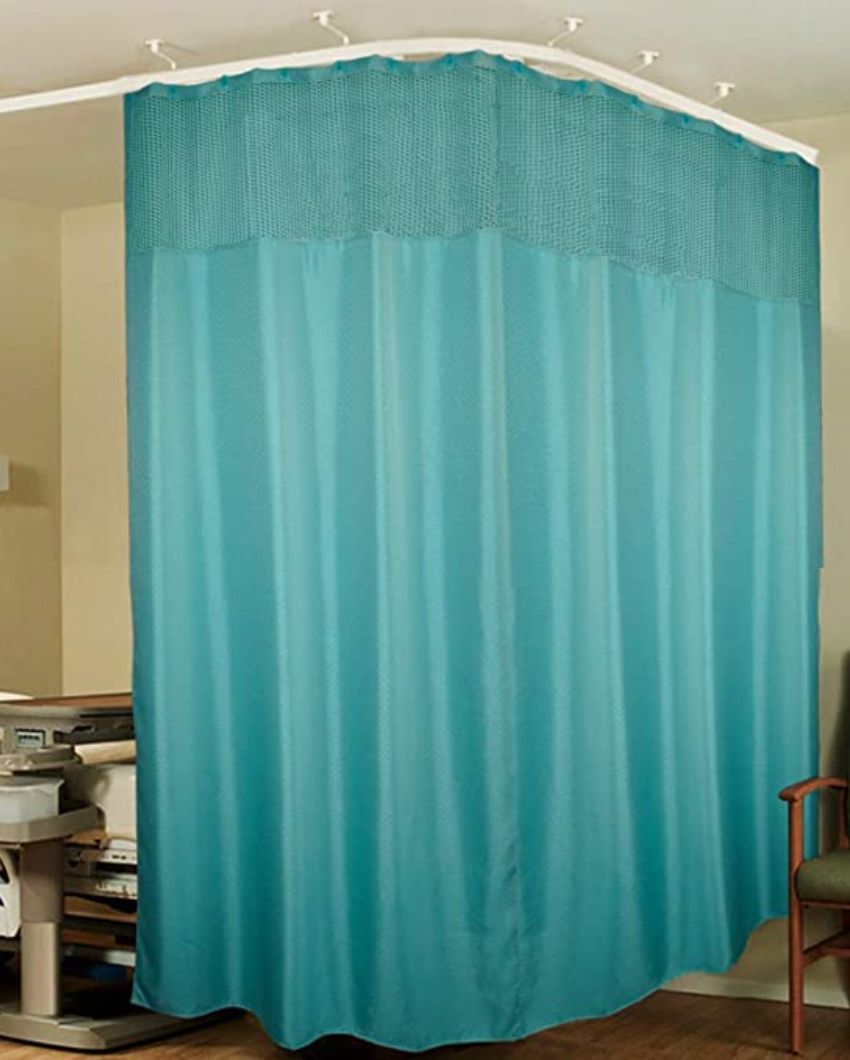 Simple Room & Clinic Partition Polyester Curtains With 36 Metal Eyelets | 18 X 7 Ft