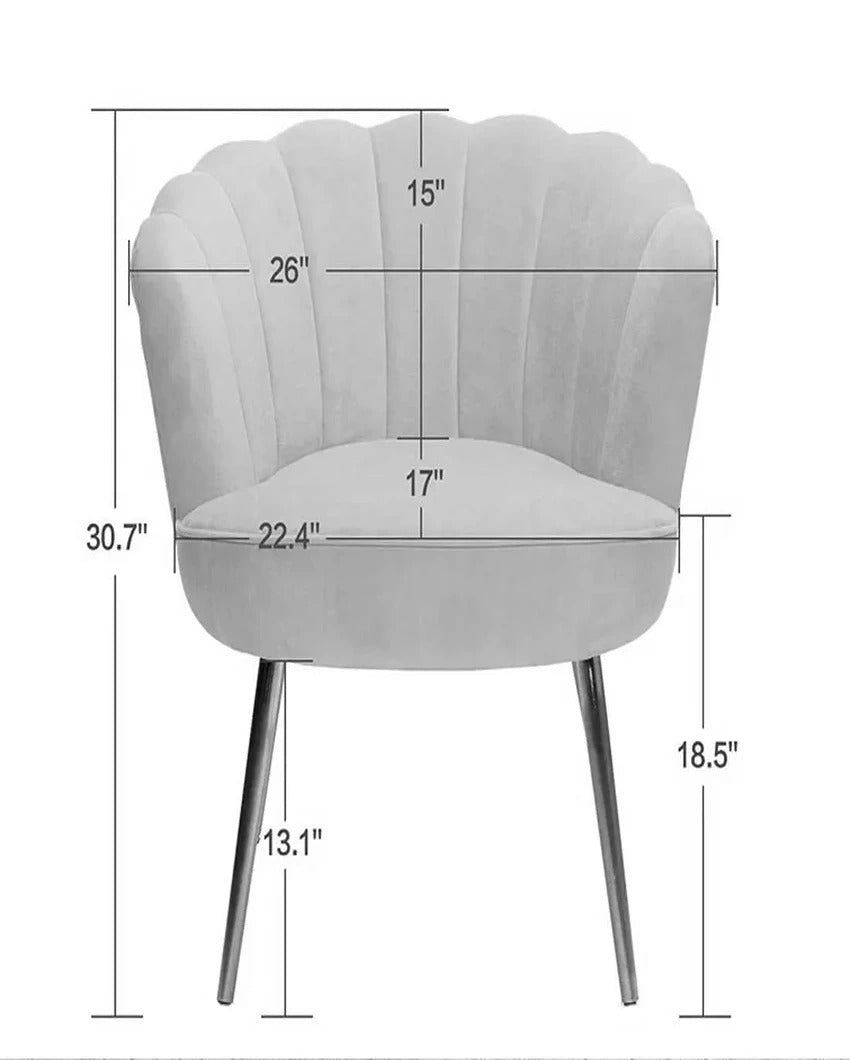 Chic and Stylish Elegant Crafted Shell Designer Lounge Chair | 23 x 17 x 30 inches