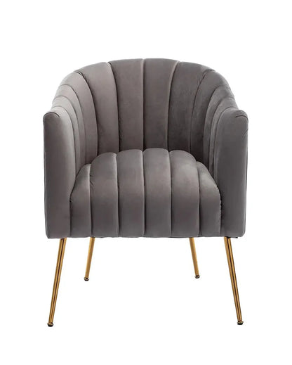 Sophisticated Design Vertical Channel Tufted Lounge Chair | 27 x 28 x 29 inches