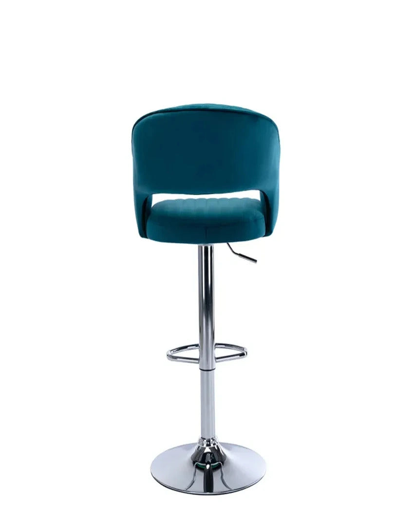 Stylish Emerald Colorful Plush Feel Adjustable Bar Stool | 16 x 44 x inches