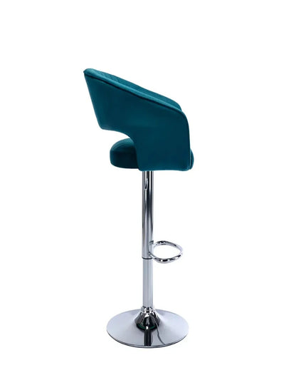 Stylish Emerald Colorful Plush Feel Adjustable Bar Stool | 16 x 44 x inches