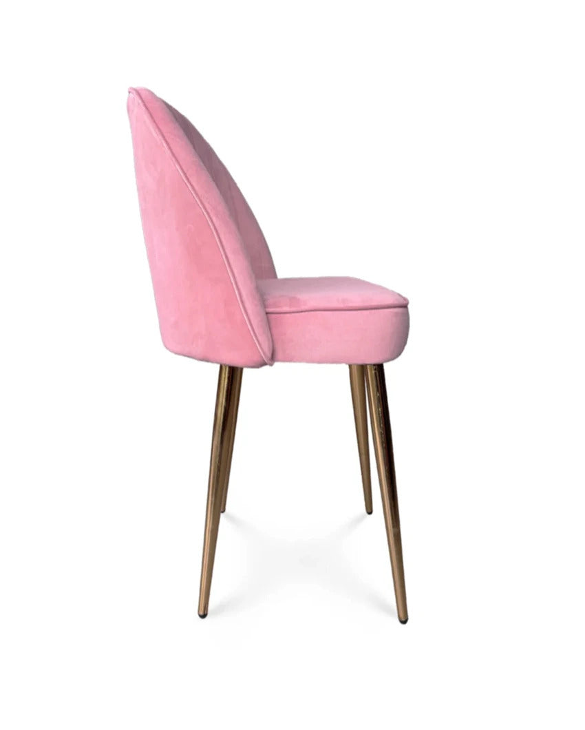 Glamorous and Elegant Golden Legged Luxury Accent Dining Chair | 18 x 20 x 27 inches