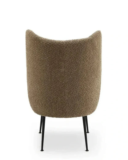 Trendy and Soft Modern Style Wide Barrel Chair in Boucle Fabric | 23 x 28 x 30 inches