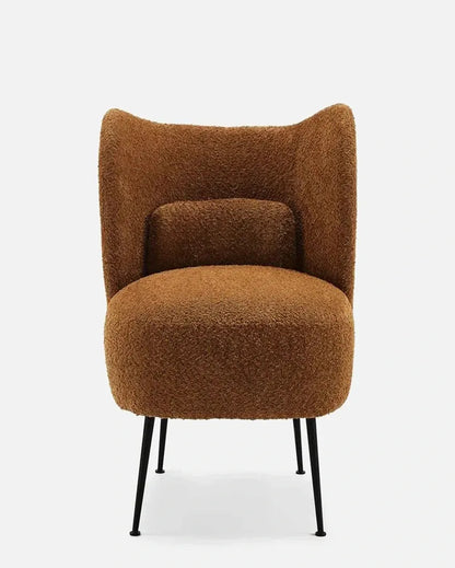 Trendy and Soft Modern Style Wide Barrel Chair in Boucle Fabric | 23 x 28 x 30 inches