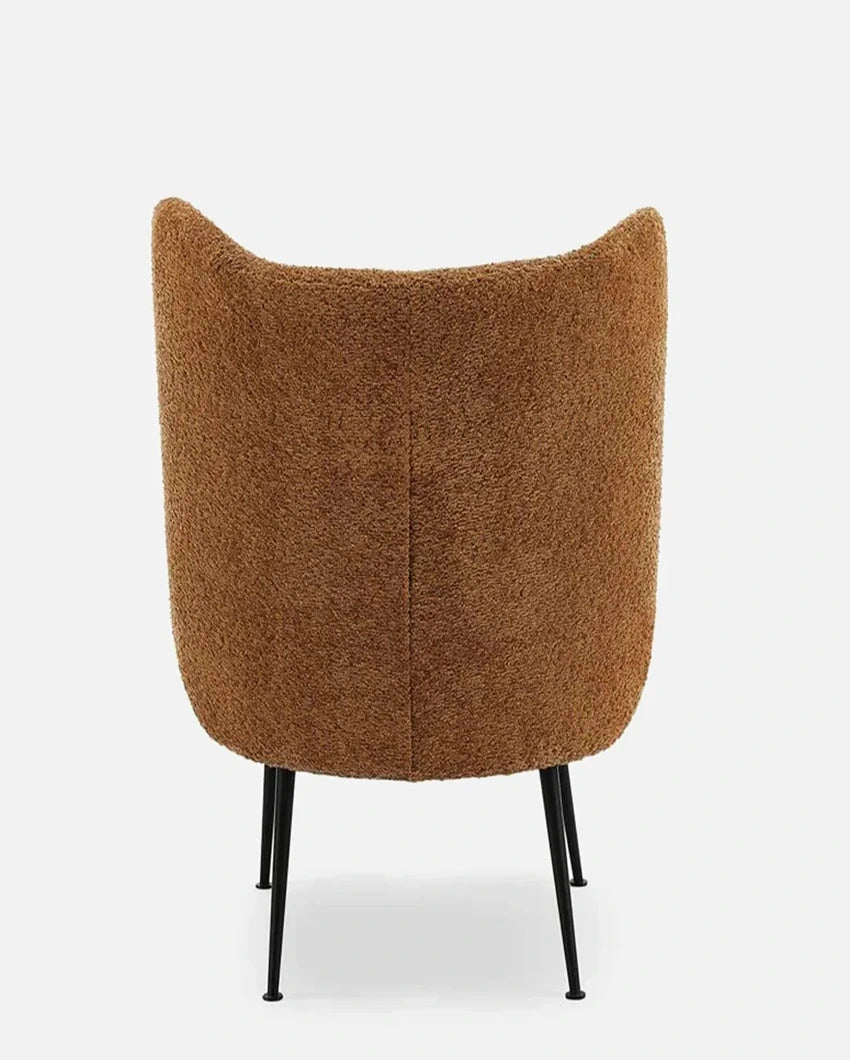 Trendy and Soft Modern Style Wide Barrel Chair in Boucle Fabric | 23 x 28 x 30 inches