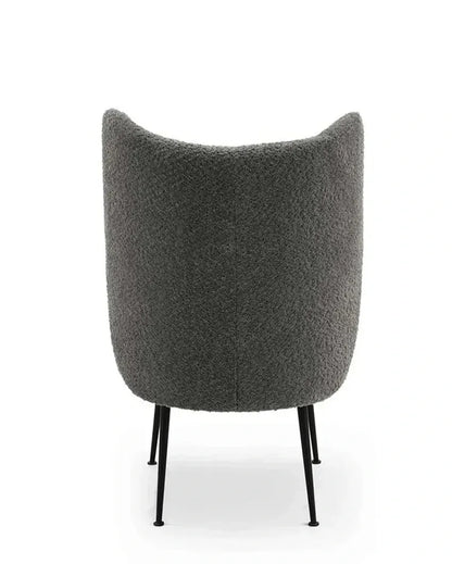 Trendy and Soft Modern Style Wide Barrel Chair in Boucle Fabric | 23 x 28 x 30 inches