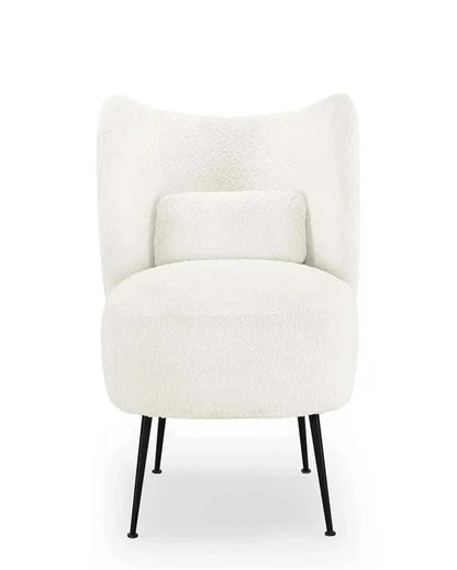 Trendy and Soft Modern Style Wide Barrel Chair in Boucle Fabric | 23 x 28 x 30 inches