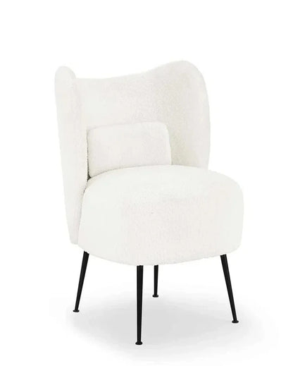 Trendy and Soft Modern Style Wide Barrel Chair in Boucle Fabric | 23 x 28 x 30 inches