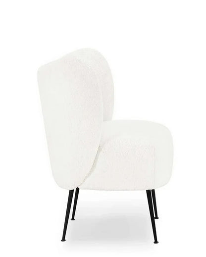 Trendy and Soft Modern Style Wide Barrel Chair in Boucle Fabric | 23 x 28 x 30 inches