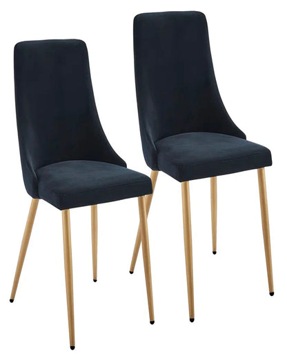 Elegant and Comfortable Velvet Upholstered Dining Chair | Set of 2 | 18 x 24 x 36 inches