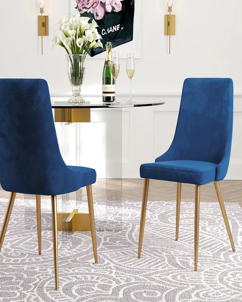 Elegant and Comfortable Velvet Upholstered Dining Chair | Set of 2 | 18 x 24 x 36 inches