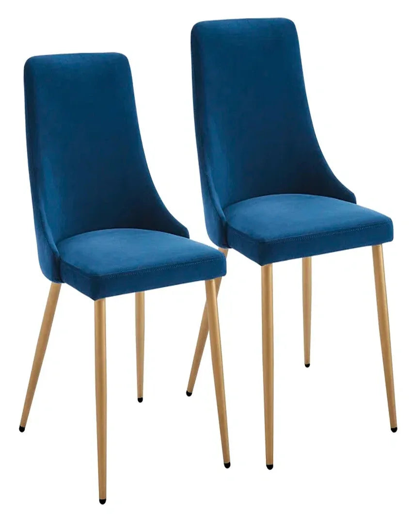 Elegant and Comfortable Velvet Upholstered Dining Chair | Set of 2 | 18 x 24 x 36 inches