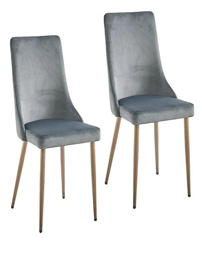 Elegant and Comfortable Velvet Upholstered Dining Chair | Set of 2 | 18 x 24 x 36 inches