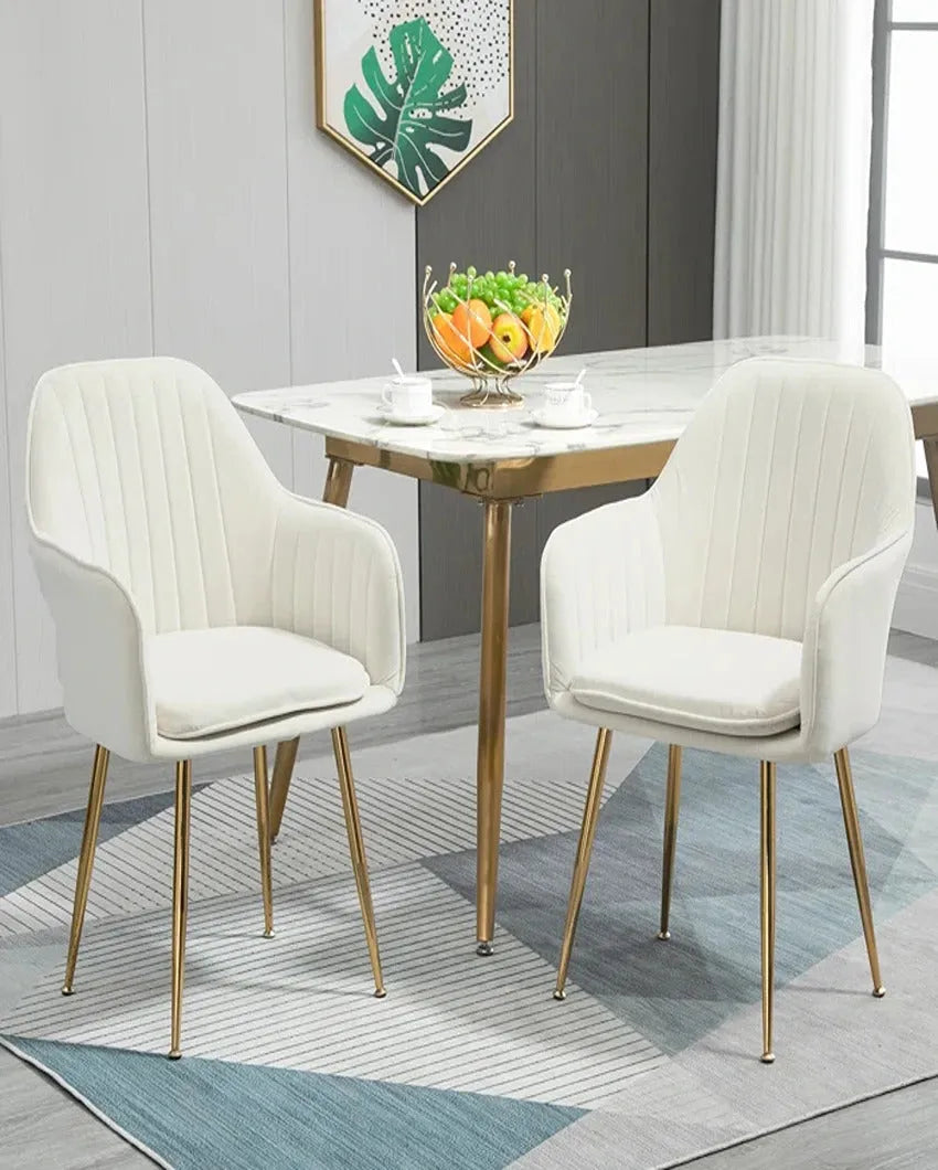 Luxurious and Stylish Dreamer Velvet Tufted Dining Chair | Set of 2 | 18 x 18 x 35 inches