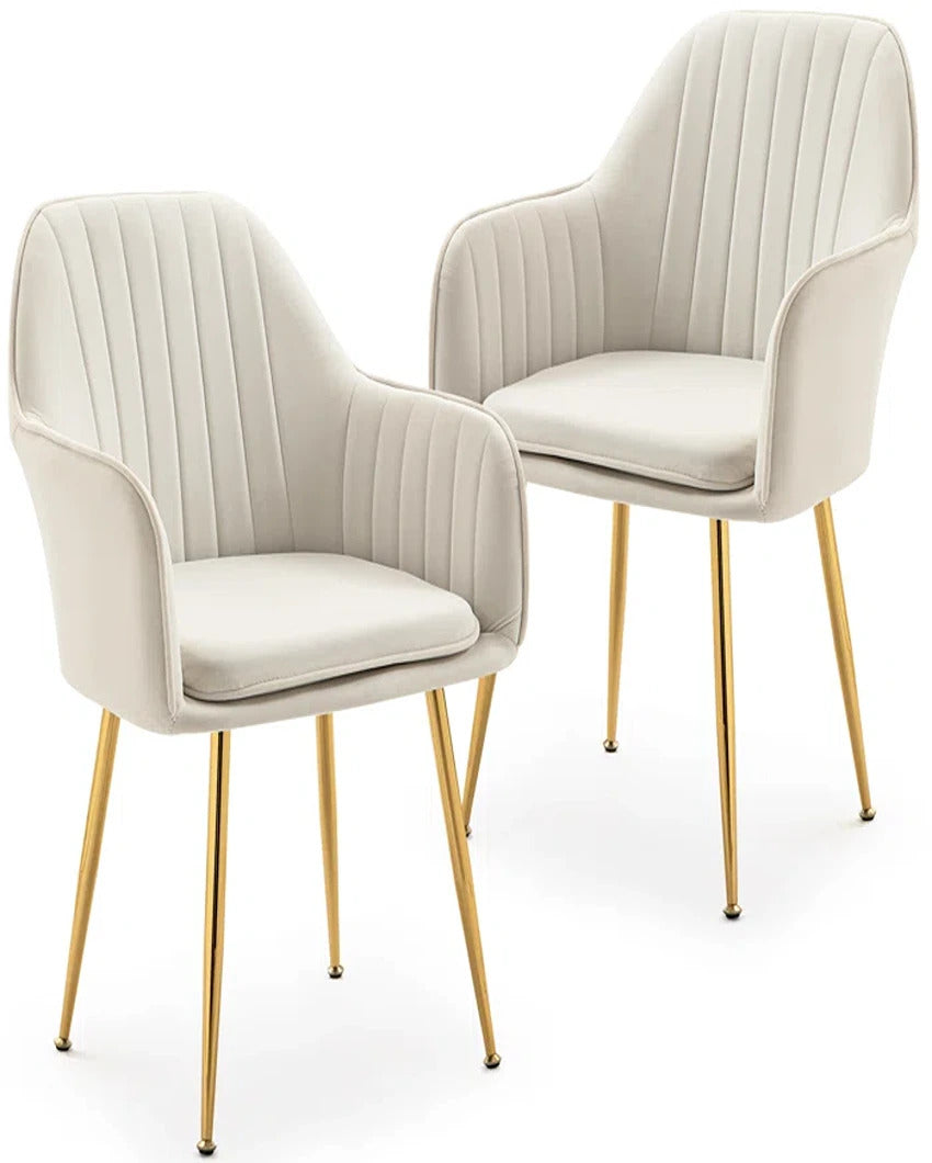 Luxurious and Stylish Dreamer Velvet Tufted Dining Chair | Set of 2 | 18 x 18 x 35 inches