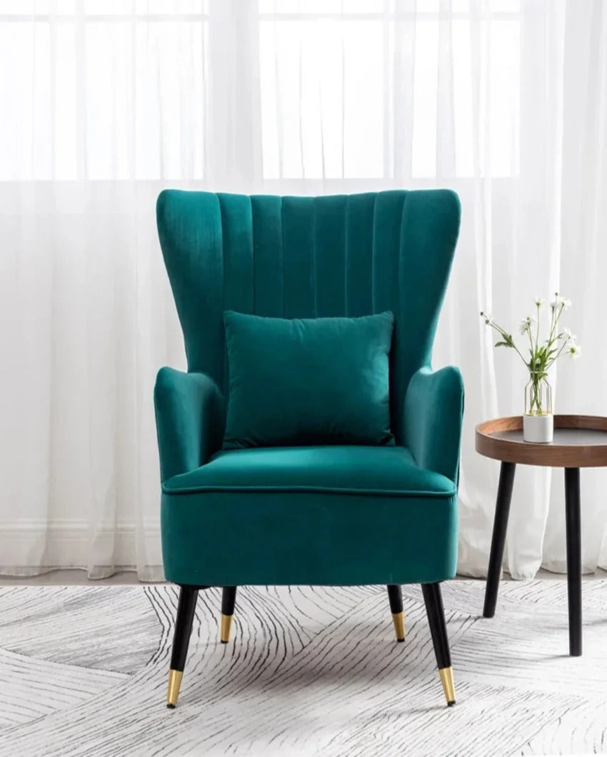 Comfortable and Supportive High Back Tufted Accent Chair With Cushion | 32 x 30 x 37 inches