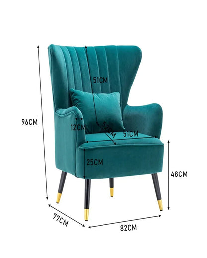 Comfortable and Supportive High Back Tufted Accent Chair With Cushion | 32 x 30 x 37 inches