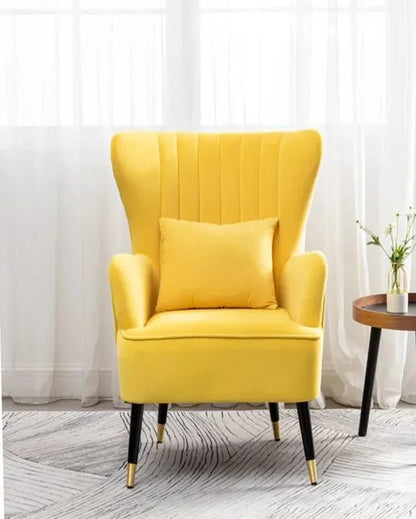 Comfortable and Supportive High Back Tufted Accent Chair With Cushion | 32 x 30 x 37 inches