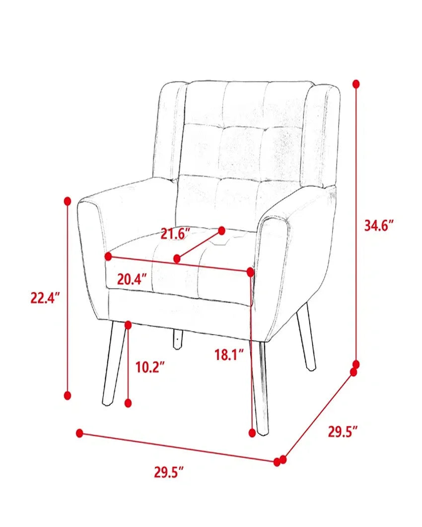 Cozy and Contemporary Urban Super Soft Armchair | 35 x 30 x 30 inches