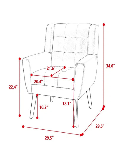 Cozy and Contemporary Urban Super Soft Armchair | 35 x 30 x 30 inches