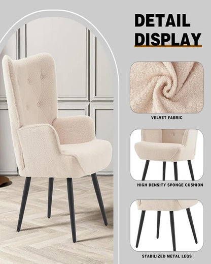 Stylish and Versatile Curvy High Back Lounge Chair With Ottoman | 27 x 38  inches