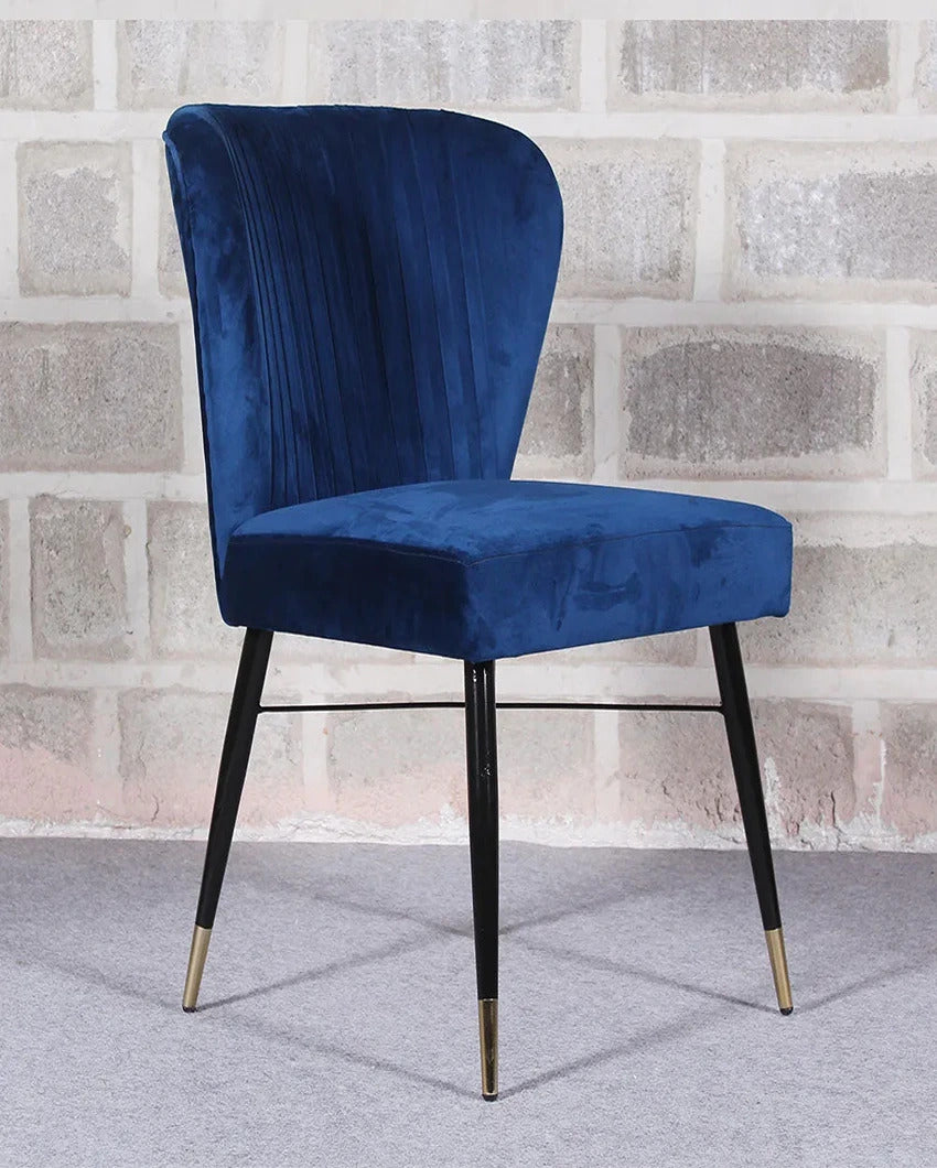 Timeless Durable Classic Velvet and Iron Dining Chair | 23 x 26 x 34 inches