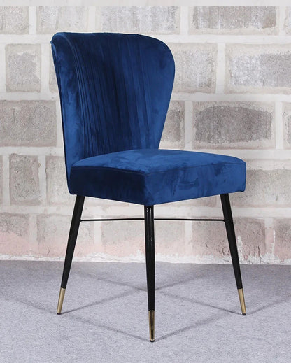 Timeless Durable Classic Velvet and Iron Dining Chair | 23 x 26 x 34 inches