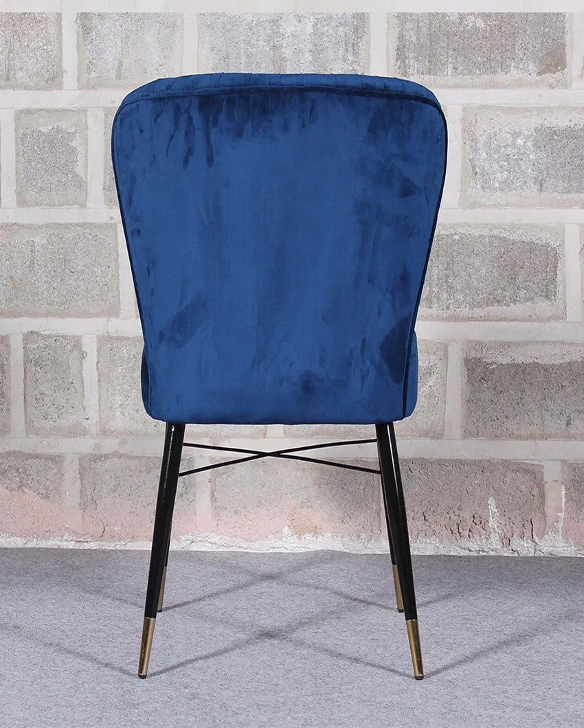 Timeless Durable Classic Velvet and Iron Dining Chair | 23 x 26 x 34 inches