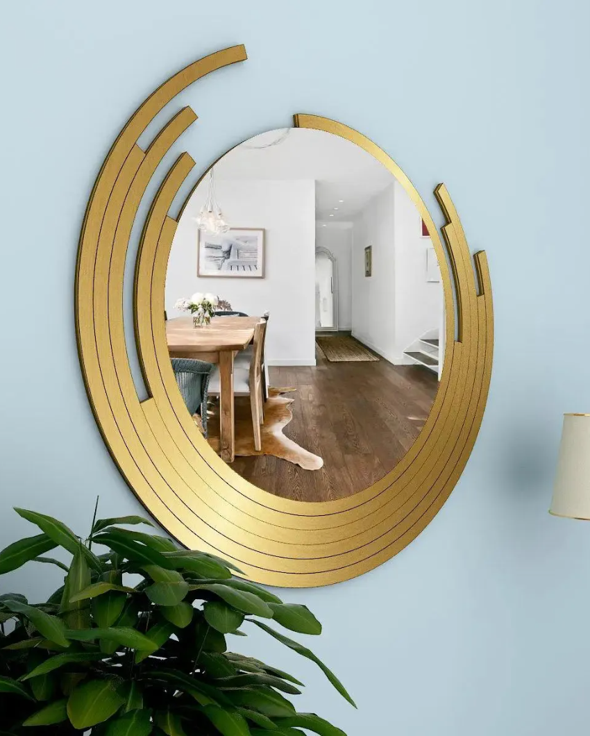 Asymmetric Designer Premium Finish Wall Mirror | 27.5 inches