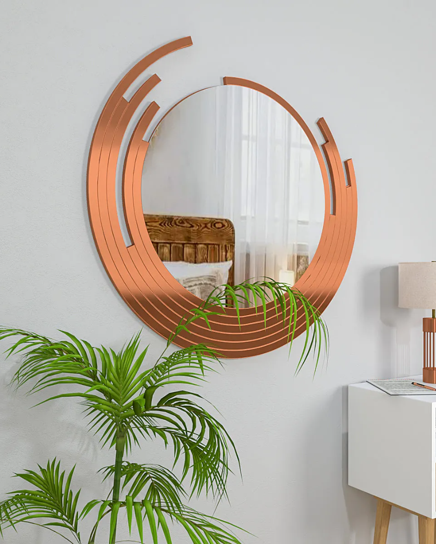Asymmetric Designer Premium Finish Wall Mirror | 27.5 inches