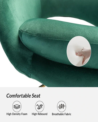 Relaxing and Functional Comfy Rounded Back Swivel Chair | 30 x 26 x 31 inches