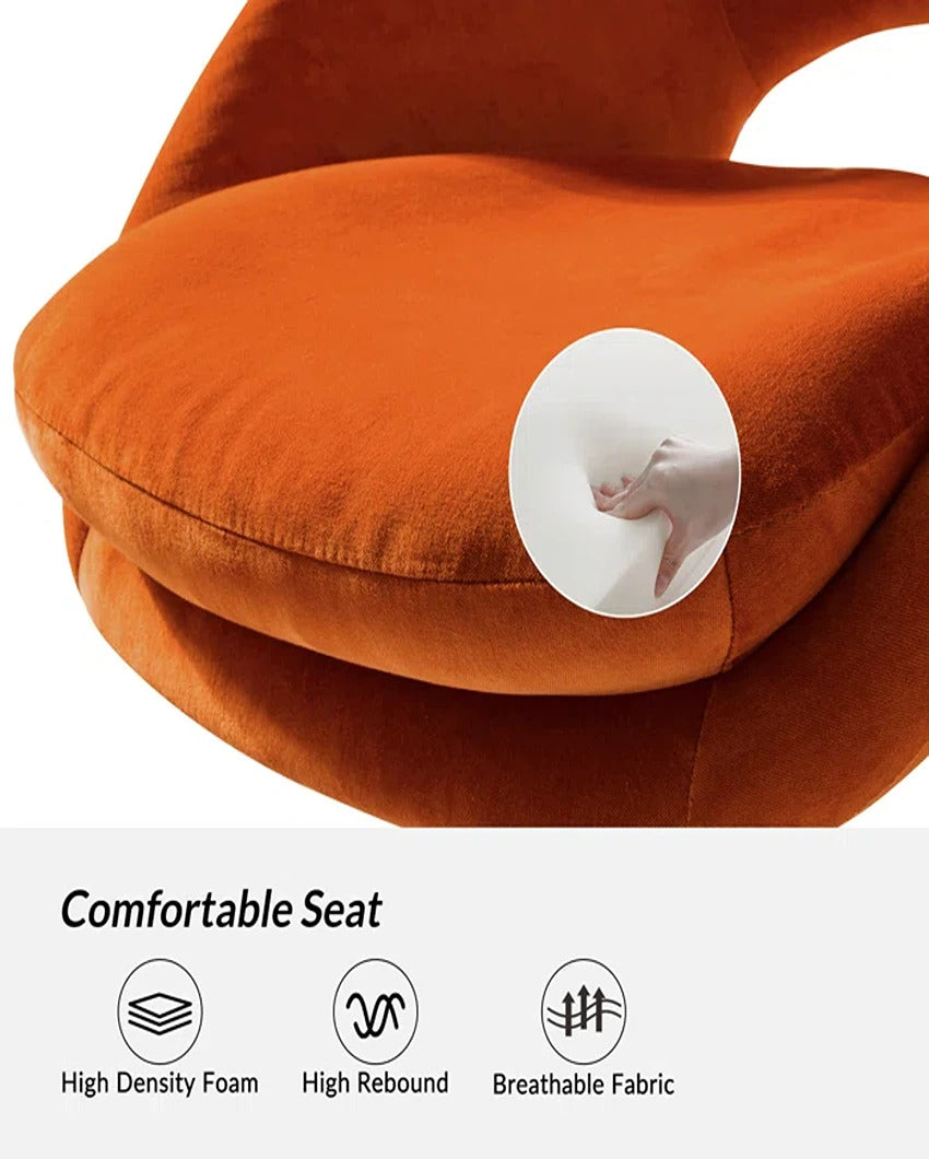 Relaxing and Functional Comfy Rounded Back Swivel Chair | 30 x 26 x 31 inches