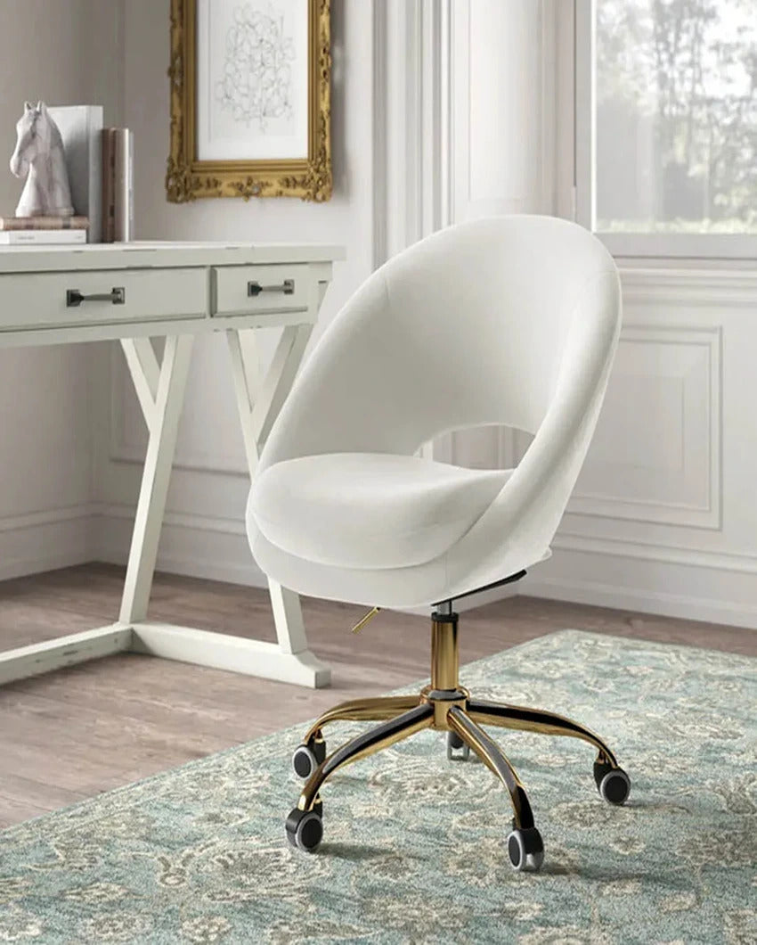 Relaxing and Functional Comfy Rounded Back Swivel Chair | 30 x 26 x 31 inches