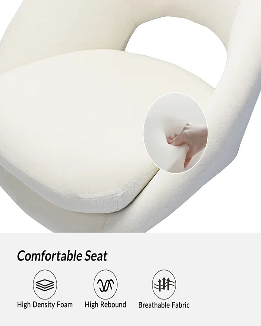 Relaxing and Functional Comfy Rounded Back Swivel Chair | 30 x 26 x 31 inches