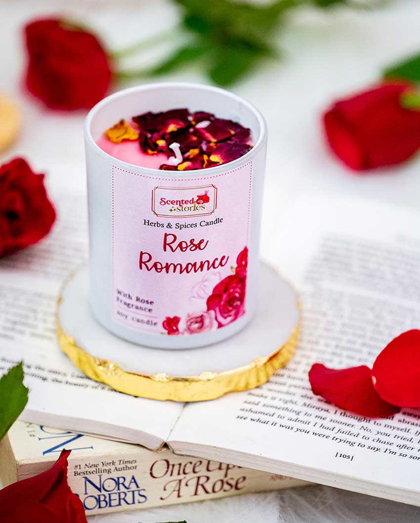 Rose Romance Scented Candle Romantic Floral Scent for Special Moments | 22.9 x 20.3 cm / 9 x 8 inches