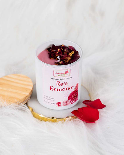 Rose Romance Scented Candle Romantic Floral Scent for Special Moments | 22.9 x 20.3 cm / 9 x 8 inches