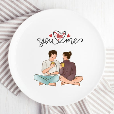 Eternal Bond Love Forever Theme Ceramic Multicolor Wall Plate with Table Stand | 11 inches