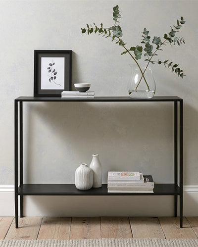 Regan Black Metal Console Table