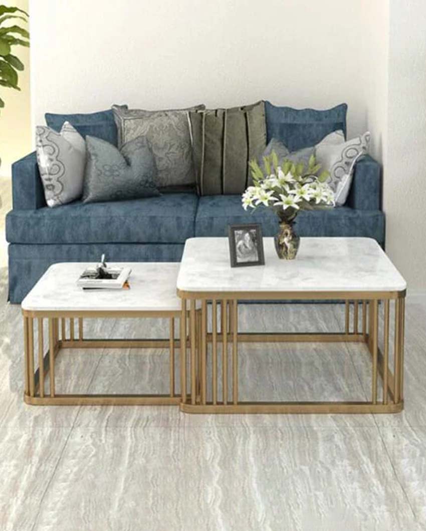 Square Frame Nesting Metal Tables | Set of 2