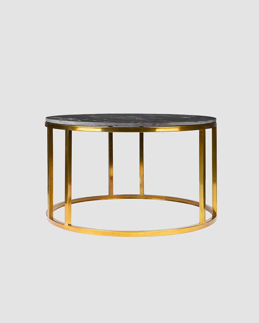 Handicrafts Town Black & Gold Coffee Metal Table