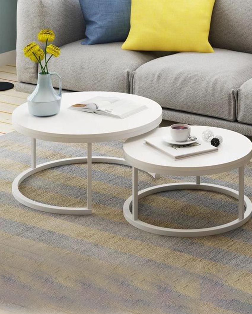 Luxurious Lustre Metal Nesting Coffee Table