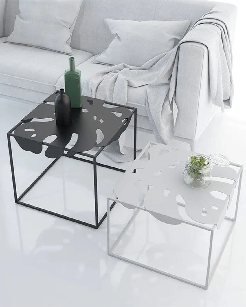 Modern Monstera Side Table