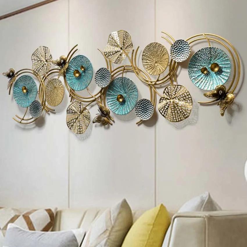 Golden Teal Metal Wall Art & Decor