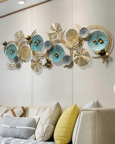 Golden Teal Metal Wall Art & Decor